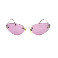 Chanel Silver CC Logo Purple Tinted Sunglasses 4003