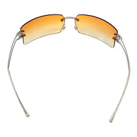 Chanel Rhinestone Orange Tinted CC Logo Rimless Sunglasses 4051-B