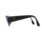 Chanel Gold CC Logo Oval Black Sunglasses 05974