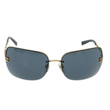 Chanel Black Gold CC Logo Navy Tinted Sunglasses 4112