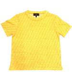 Fendi Zucca Monogram Logo Yellow Orange T Shirt