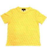 Fendi Zucca Monogram Logo Yellow Orange T Shirt