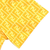 Fendi Zucca Monogram Logo Yellow Orange T Shirt