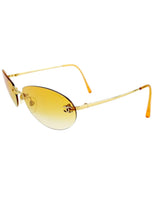 Chanel Gold CC Logo Orange Tinted Sunglasses 4013