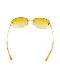 Chanel Gold CC Logo Orange Tinted Sunglasses 4013