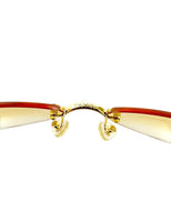 Chanel Gold CC Logo Orange Tinted Sunglasses 4013