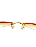 Chanel Gold CC Logo Orange Tinted Sunglasses 4013