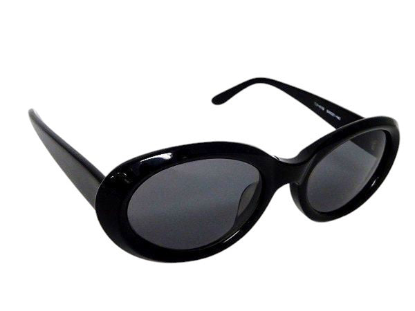 Celine Black Gold Logo Oval Kurt Cobain Sunglasses CLF-832