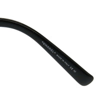 Chanel Black Gold CC Logo Navy Tinted Sunglasses 4112