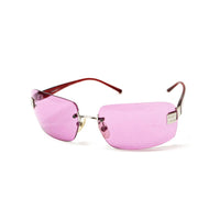 Chanel Pink Tinted CC Logo Rimless Sunglasses 4026