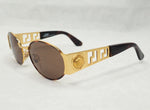 Gianni Versace Mod. S38 Col. 07M Brown Tinted & Gold Sunglasses Italy - Undothedone