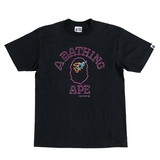 Bape Swarovski College Logo Black T-shirt