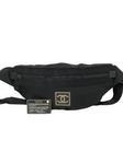 Chanel Sport Black White CC Logo Waist Bag