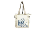 Chanel Sport White Blue Flower Logo Tote Bag