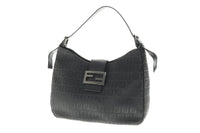 Fendi Vintage Black Zucca Monogram Hand Bag