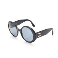 Chanel Black Oval Gold CC Logo Sunglasses 0014