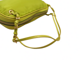 Prada Light Green Gold Logo Mini Hand Bag