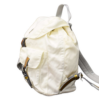 Prada Sport White Nylon Logo Shoulder Rucksack Bag Backpack