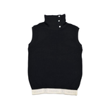 Chanel Sport Black Logo High Neck Fleece Tank Top