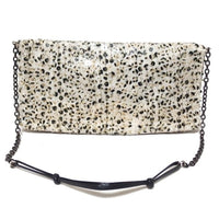 Prada White Sequin Logo Mini Chain Hand Bag