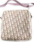 Christian Dior Pink Monogram Rhinestone Flower Pattern Shoulder Bag