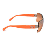 Chanel Orange Silver CC Logo Rimless 4107-B Sunglasses