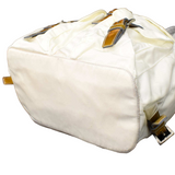 Prada Sport White Nylon Logo Shoulder Rucksack Bag Backpack