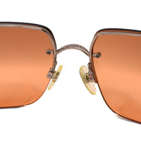 Chanel Orange Silver CC Logo Rimless 4107-B Sunglasses