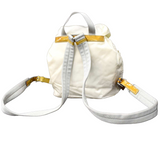 Prada Sport White Nylon Logo Shoulder Rucksack Bag Backpack