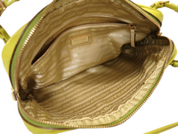 Prada Light Green Gold Logo Mini Hand Bag