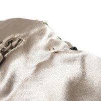 Prada White Sequin Logo Mini Chain Hand Bag