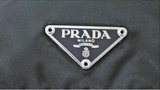 Prada Black Green Iridescent Nylon Logo Shoulder Bag - Undothedone