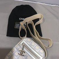 Chanel Sport White Monogram CrossBody Shoulder Bag CC w/ Logo Charm - Undothedone