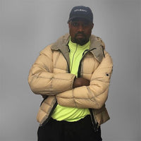 Stone Island Garment Dyed Cream Vintage Kanye West Reversible Down Jacket - Undothedone