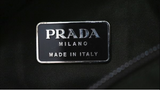 Prada Black Green Iridescent Nylon Logo Shoulder Bag - Undothedone