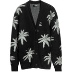 Amiri Black White Palm Tree Cashmere Cardigan - Undothedone