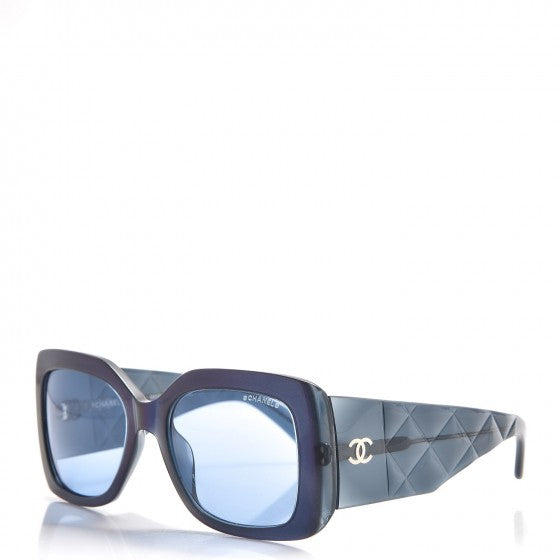 Chanel Blue CC Logo Quilted Sunglasses 04152 94305 - Undothedone