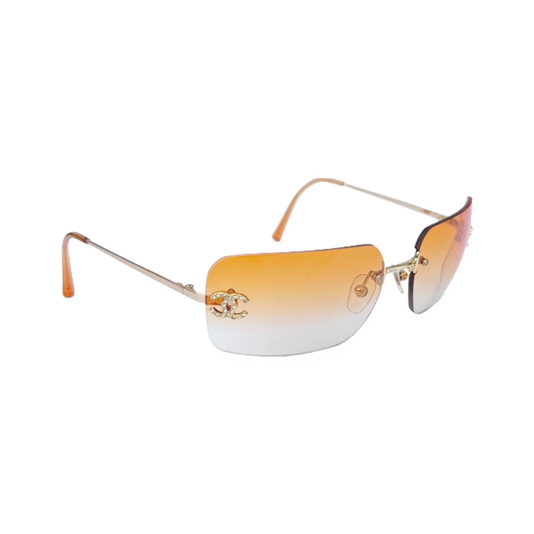 Sunglasses Chanel Orange in Metal - 34556696