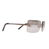 Chanel CC Logo Rhinestone Clear Transparent Silver Sunglasses 4092 - Undothedone