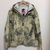 SUPREME X NORTH FACE SS2012 Off White Cream World Map Venture Jacket - Undothedone