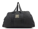 Chanel Sports CC Logo Black Duffle Boston Bag - Undothedone