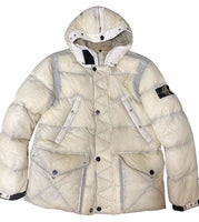 Stone Island Garment Dyed Cream Vintage Kanye West Reversible Down Jacket - Undothedone