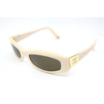 CHANEL Cream Sunglasses w/ Gold Coco Logo - Undothedone