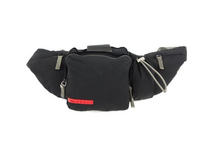 Prada Art.4 VA 056 Vintage Black Red Logo Utility Fanny Waist Bag Prada Art.4 VA 056 Vintage Black Red Logo Utility Fanny Waist Bag