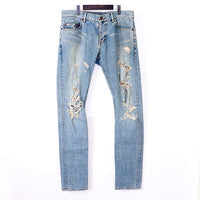 SAINT LAURENT PARIS 14AW DO2 M / SK-LW Blue Destroyed Crash Denim - Undothedone