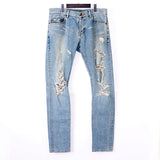 SAINT LAURENT PARIS 14AW DO2 M / SK-LW Blue Destroyed Crash Denim - Undothedone