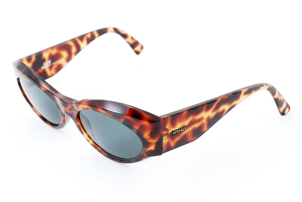 Versace Logo Tortoise Blue Tinted Sunglasses - Undothedone