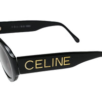 Celine Black Gold Logo Sunglasses CLF-487