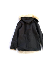 A.P.C Charcoal Black Orange Quilted Parka Fur Hood - Undothedone