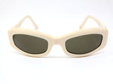 CHANEL Cream Sunglasses w/ Gold Coco Logo - Undothedone